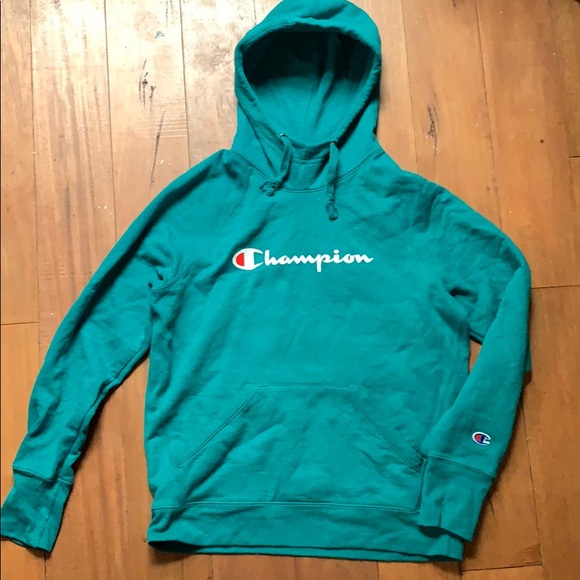 Champion Tops Emerald Green Champion Hoodie Poshmark